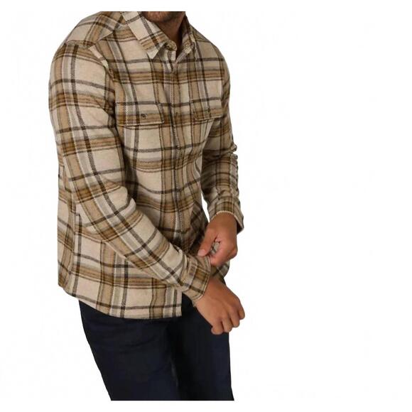 NEW 7DIAMONDS generation plaid shirt in oat